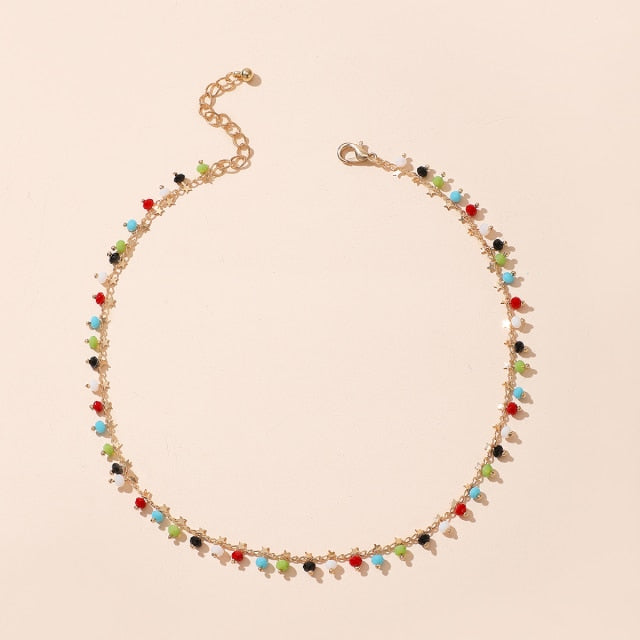 Tocona Bohemian Colorful Beaded Necklace