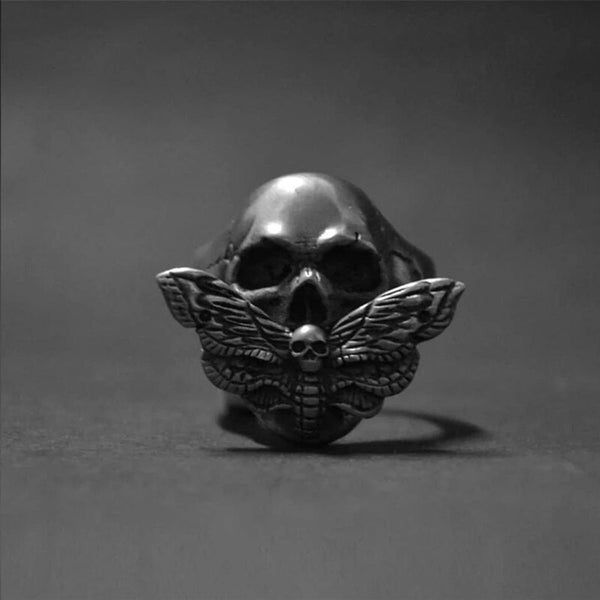 Fashion Crossbones Butterfly Skull Ring 316L Stainless Steel Ring