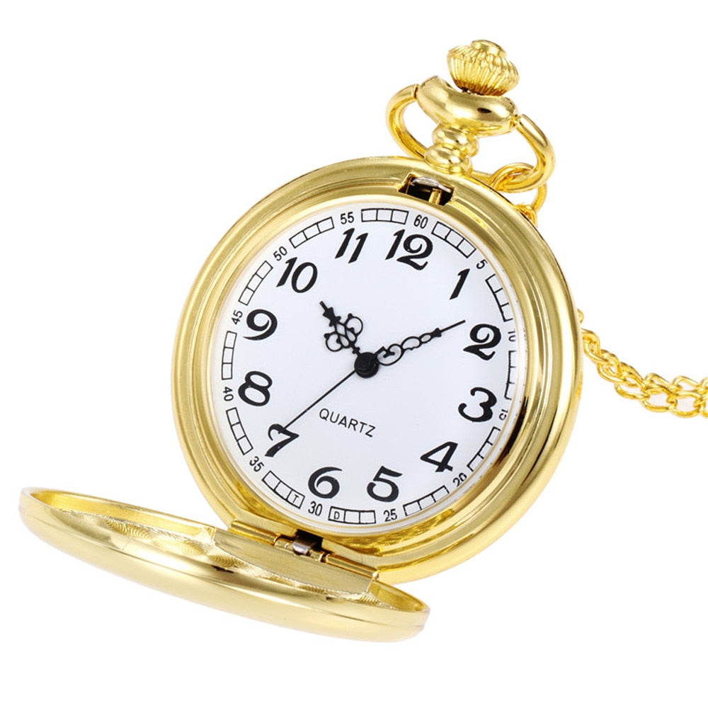 randpa Father Gift Men's Gold Sliver Pocket Watch