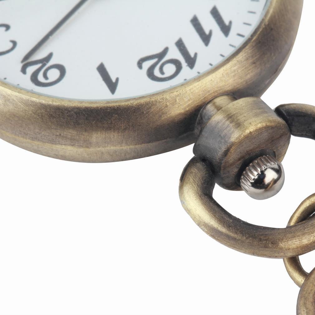 Retro Bronze Quartz vintage Movement pocket watch