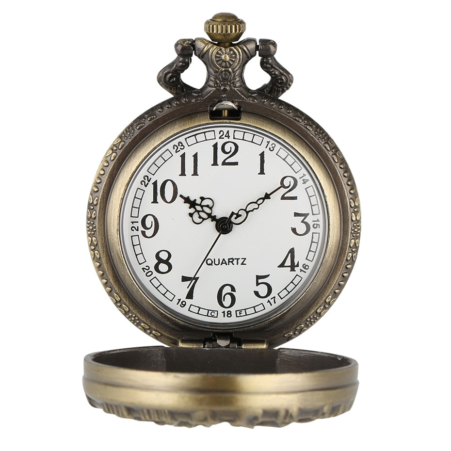 Hollow Life Tree Quartz Pocket Watch