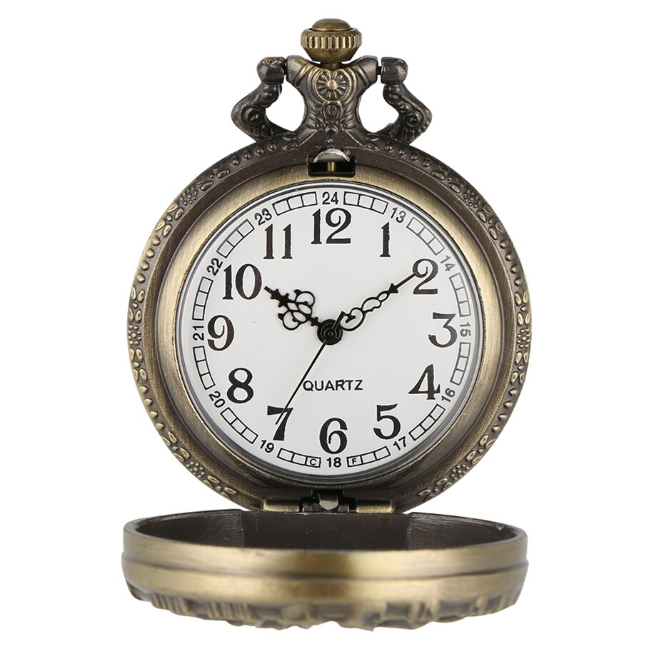 Hollow Life Tree Quartz Pocket Watch