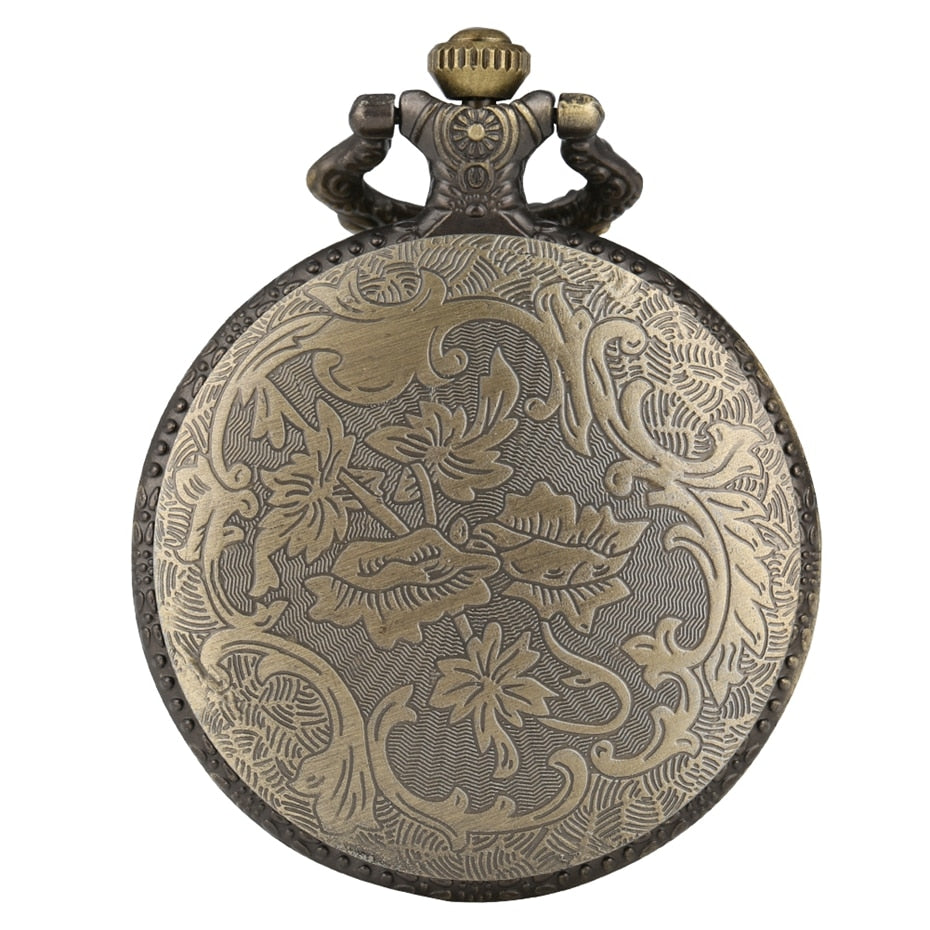 Hollow Life Tree Quartz Pocket Watch
