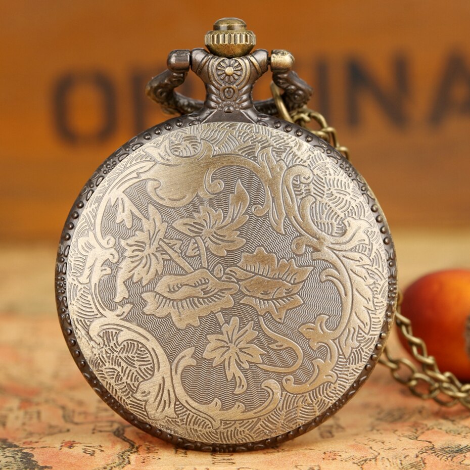 Hollow Life Tree Quartz Pocket Watch