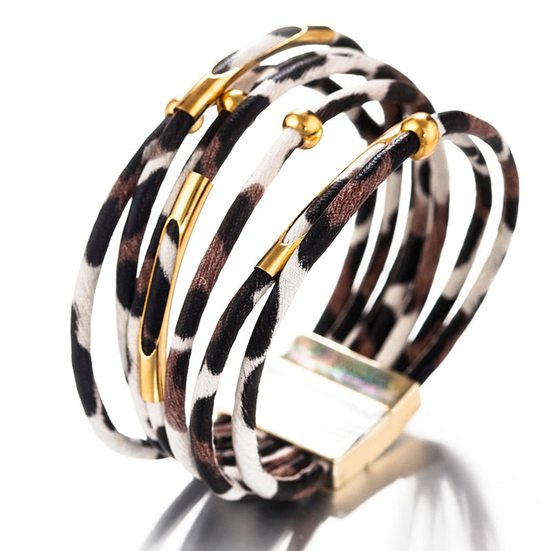 Fashion Elegant Multilayer Wide Wrap Bracelet