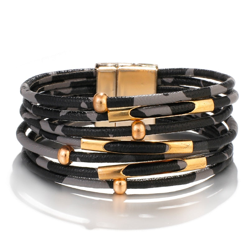 Fashion Elegant Multilayer Wide Wrap Bracelet
