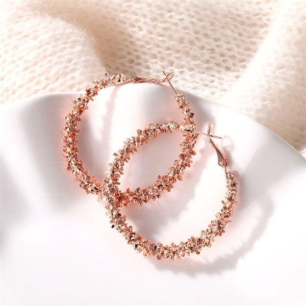 Women's Fashion Statement Golden Punk Charm Earrings