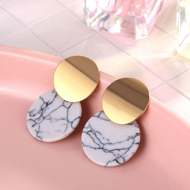 Women's Fashion Statement Golden Punk Charm Earrings