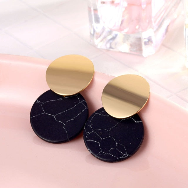 Women's Fashion Statement Golden Punk Charm Earrings