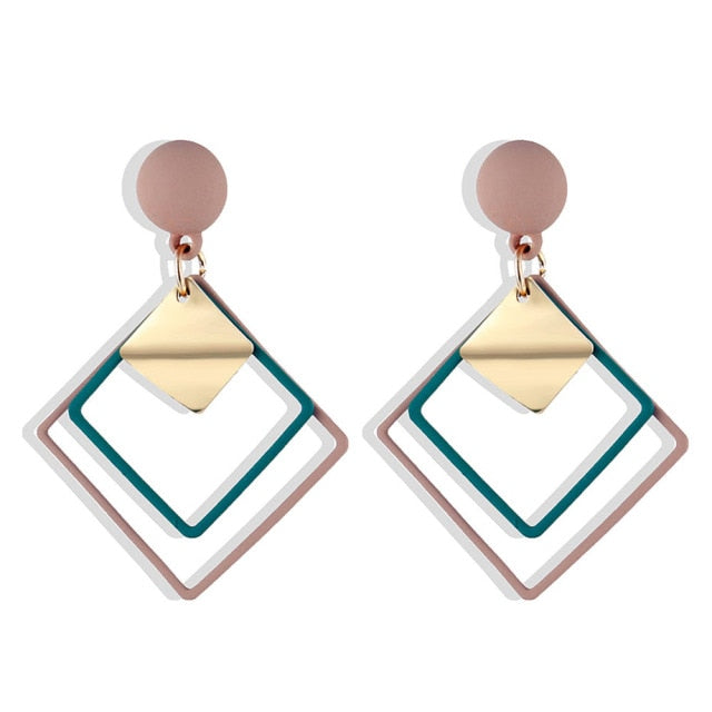 Women's Fashion Statement Golden Punk Charm Earrings