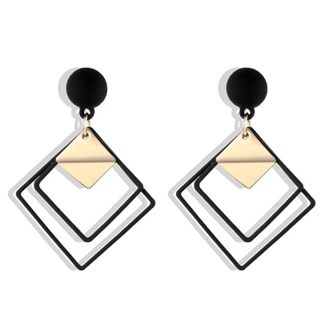 Women's Fashion Statement Golden Punk Charm Earrings