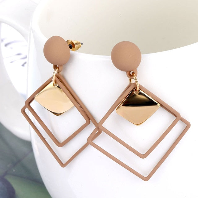 Women's Fashion Statement Golden Punk Charm Earrings