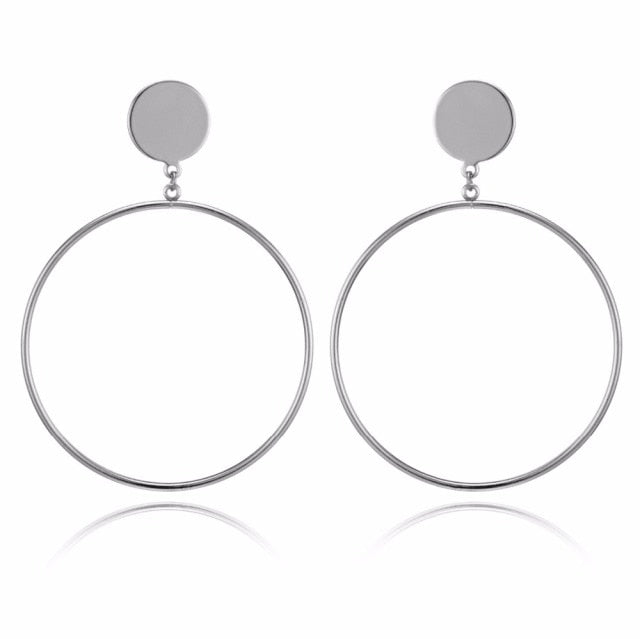 Women's Fashion Statement Golden Punk Charm Earrings