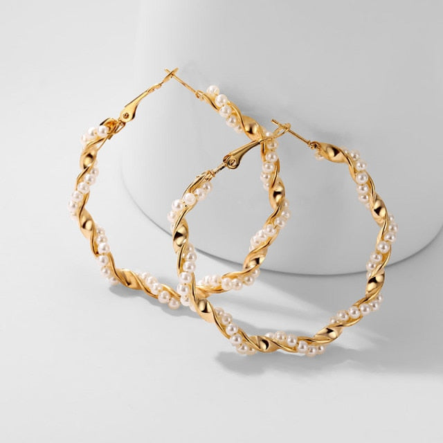 Women's Fashion Statement Golden Punk Charm Earrings