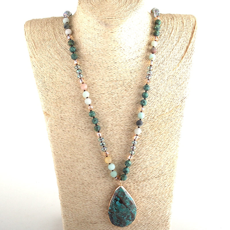 Natural Stones With Semi Precious Pendant