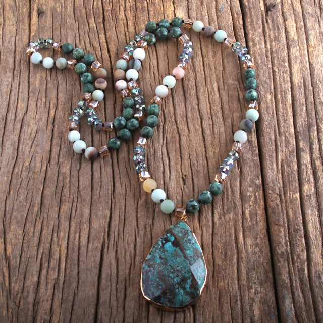 Natural Stones With Semi Precious Pendant