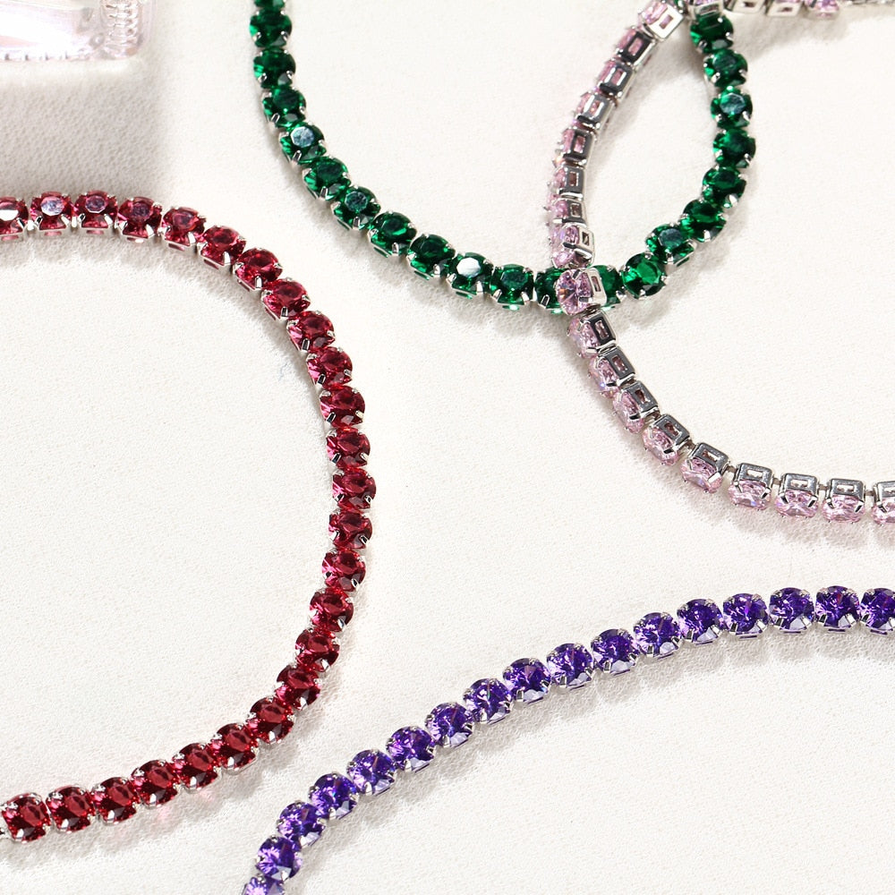 Luxury 4mm Cubic Zirconia Tennis Bracelets
