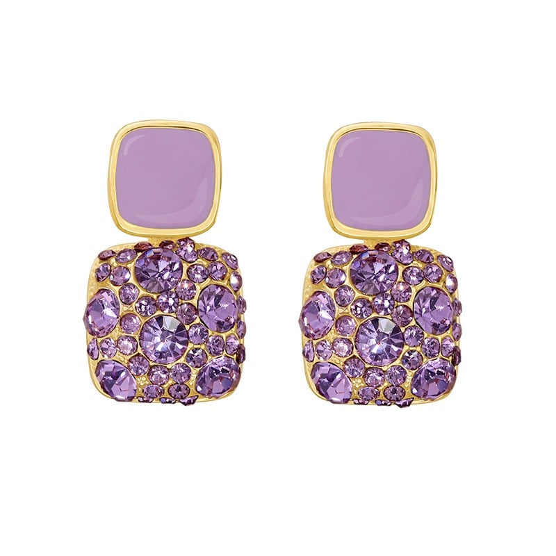 Luxury Female Crystal Zircon Stone Earrings