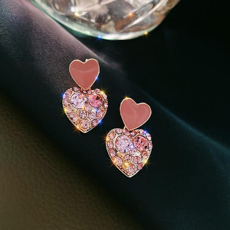 Luxury Female Crystal Zircon Stone Earrings