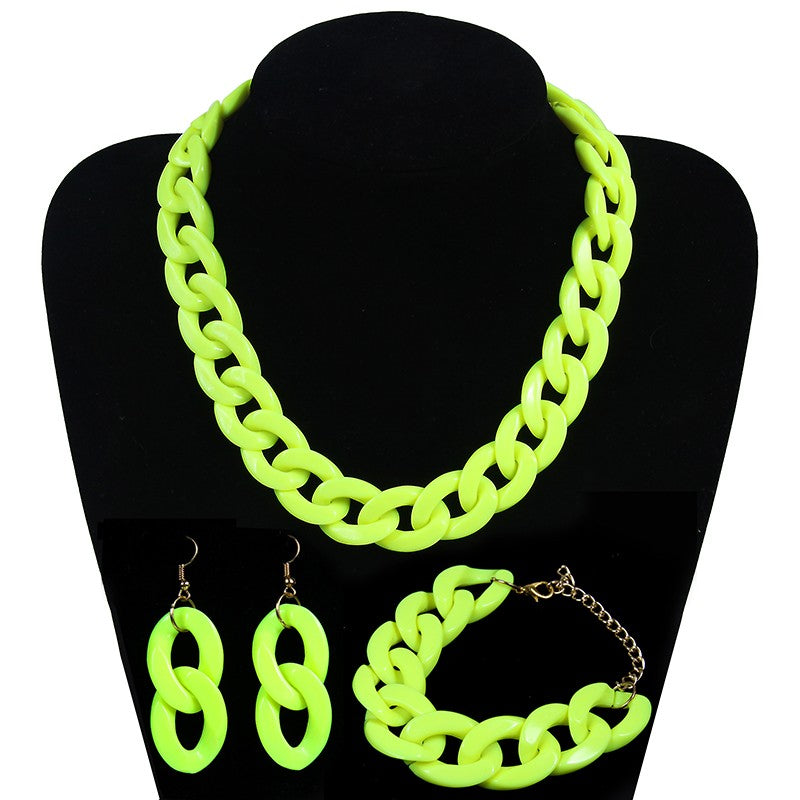Fashion Acrylic Long Chain Necklace
