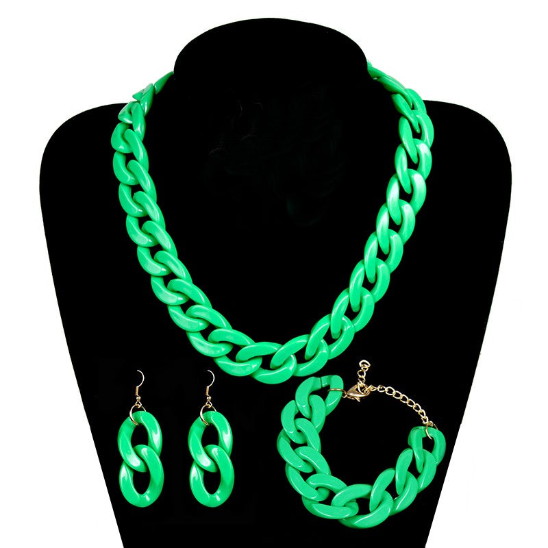 Fashion Acrylic Long Chain Necklace