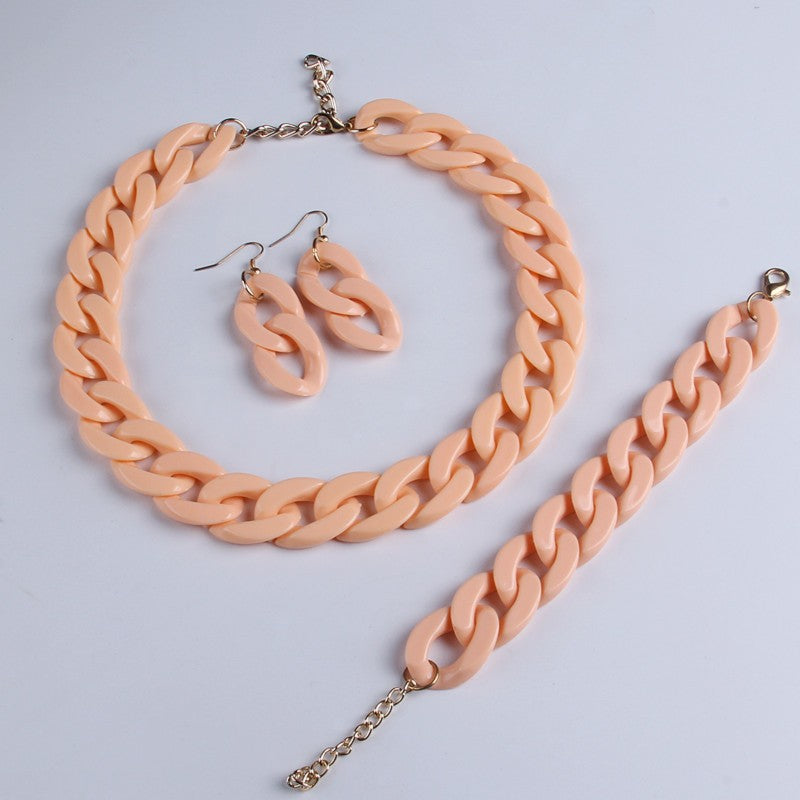 Fashion Acrylic Long Chain Necklace
