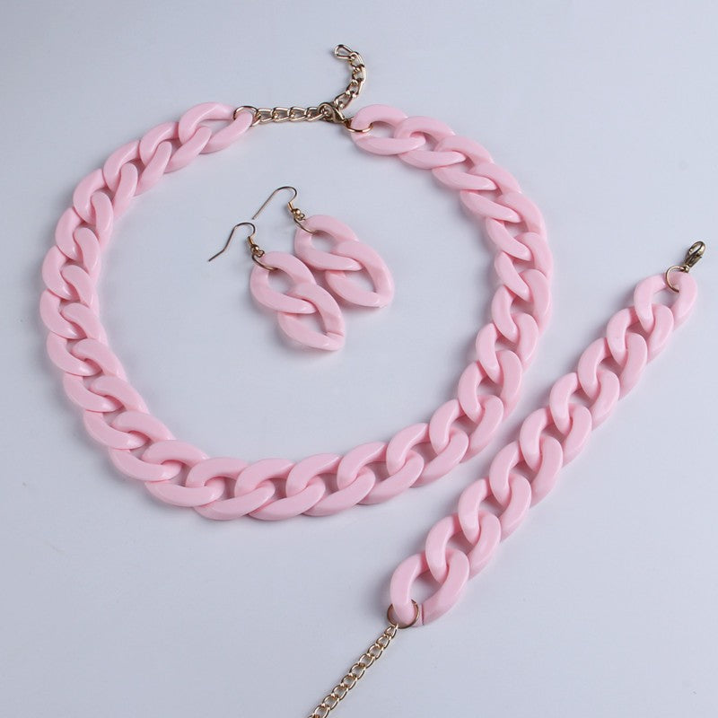 Fashion Acrylic Long Chain Necklace