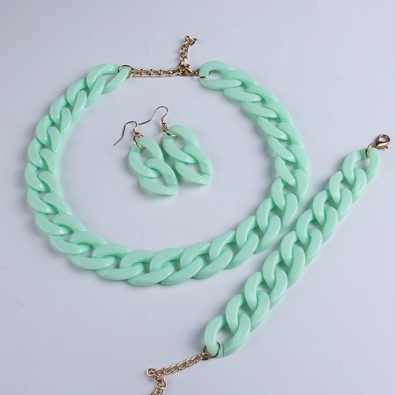 Fashion Acrylic Long Chain Necklace