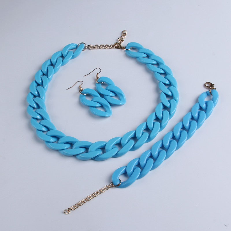 Fashion Acrylic Long Chain Necklace