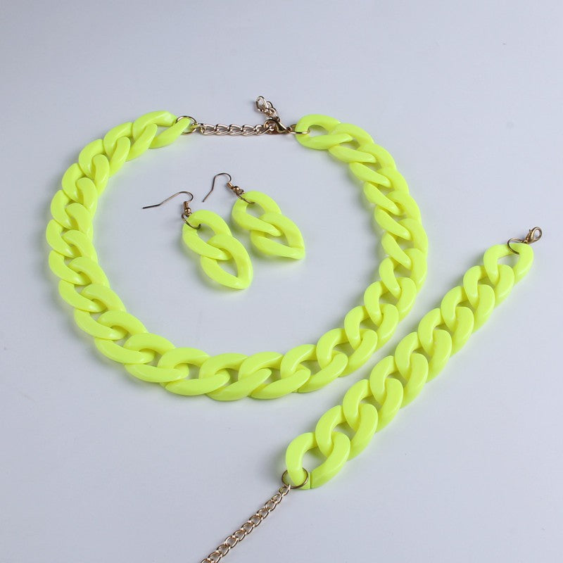 Fashion Acrylic Long Chain Necklace