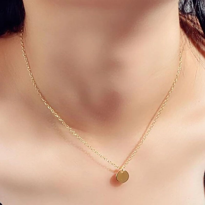 Boho Simple Moon Star Heart Pendant Necklace