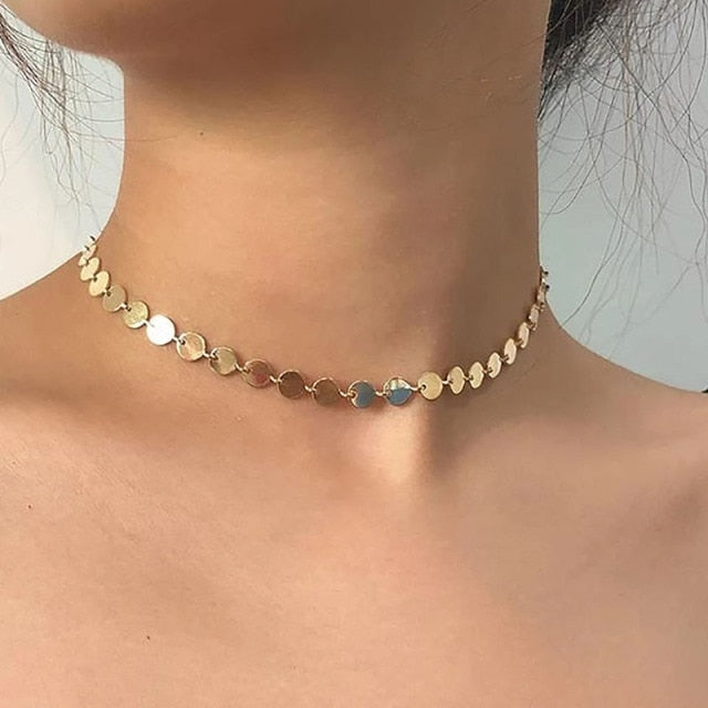 Boho Simple Moon Star Heart Pendant Necklace