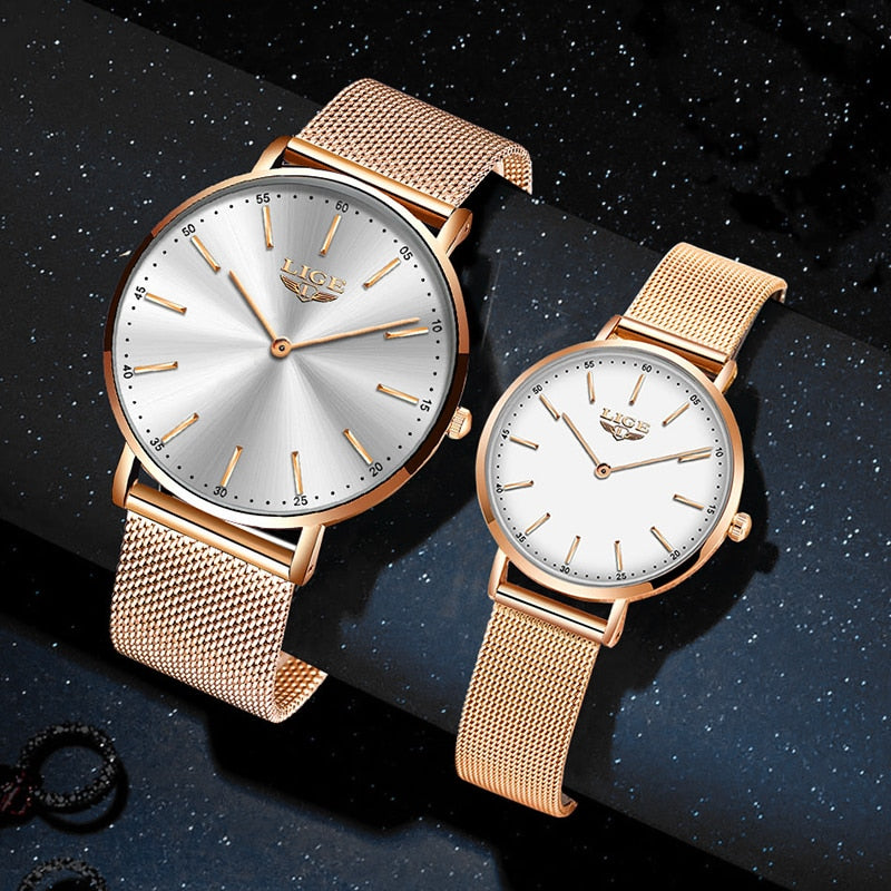 Luxury Ultra Thin Simple Couple Watches  Couple Gift Quartz Wristwatches