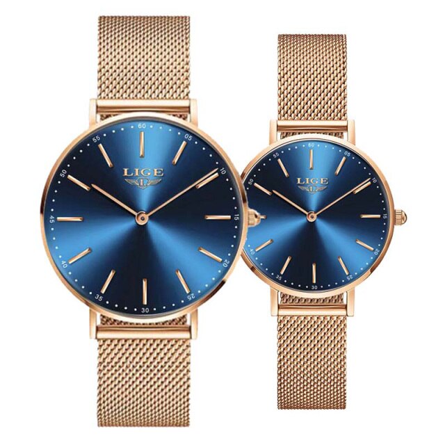 Luxury Ultra Thin Simple Couple Watches  Couple Gift Quartz Wristwatches
