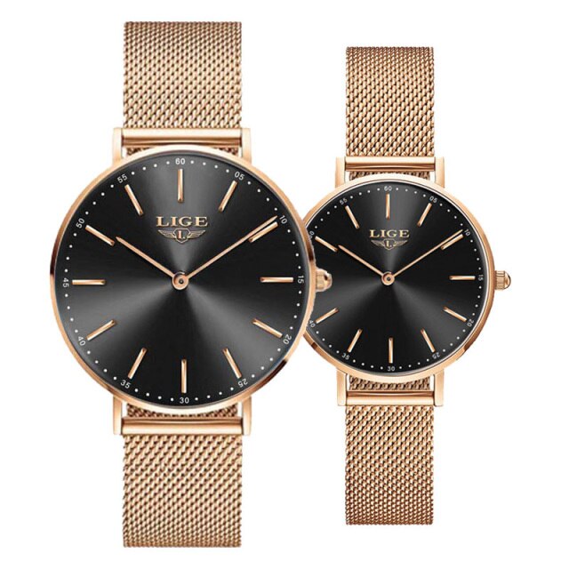 Luxury Ultra Thin Simple Couple Watches  Couple Gift Quartz Wristwatches
