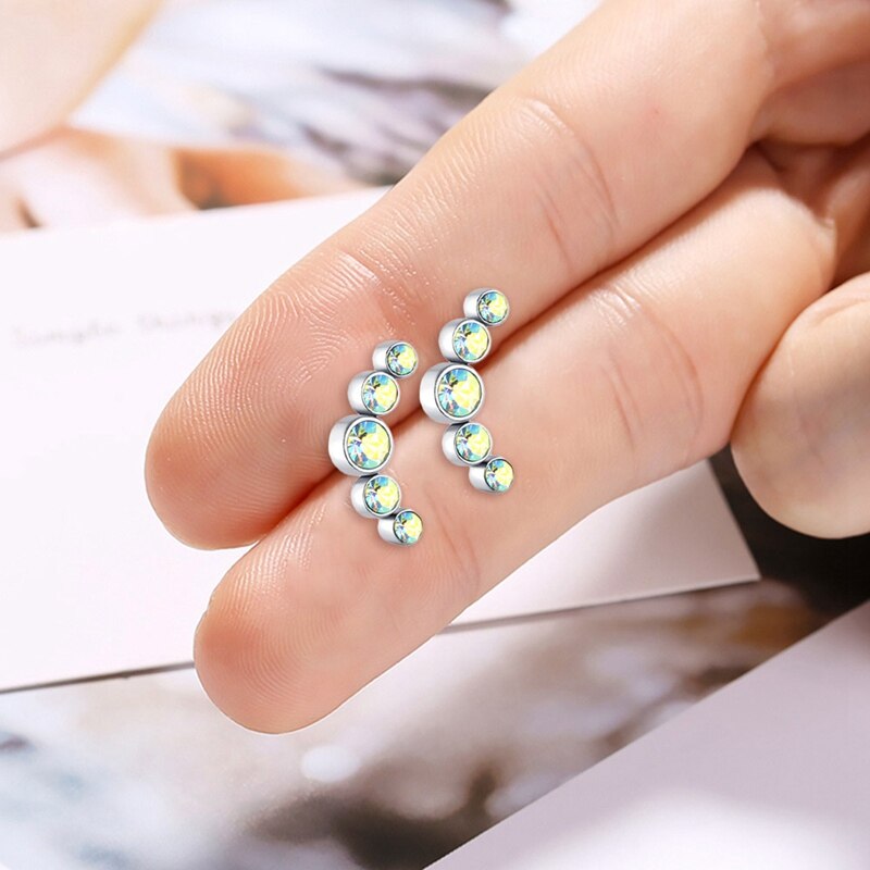 Opal Cartilage Helix Tragus Stud Earring