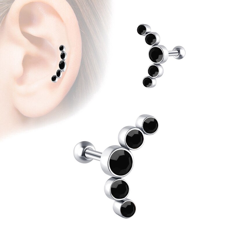 Opal Cartilage Helix Tragus Stud Earring