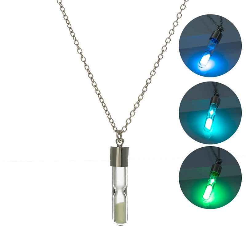 fashion hourglass Luminous  Pendant  Necklace