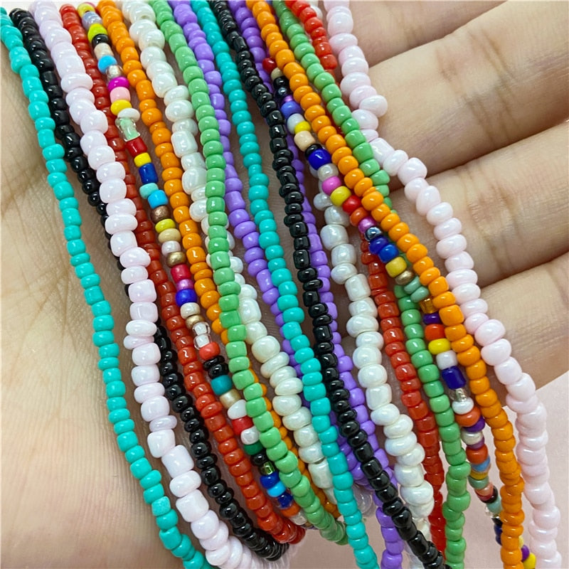 Trendy Bead Strand Beaded Choker Necklace
