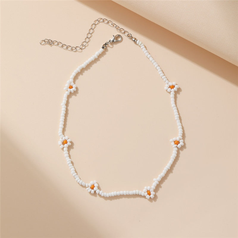 Trendy Bead Strand Beaded Choker Necklace