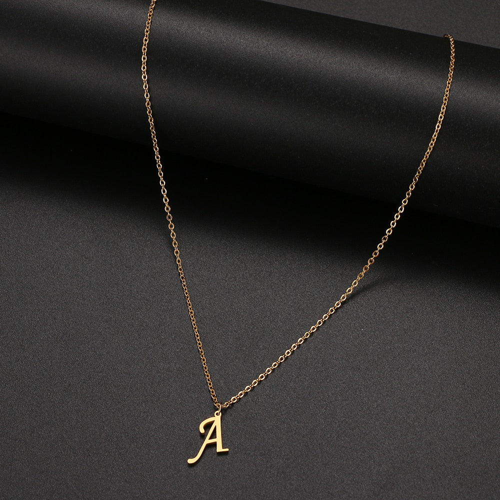 Women A-Z Alphabet Letter Pendant Necklaces