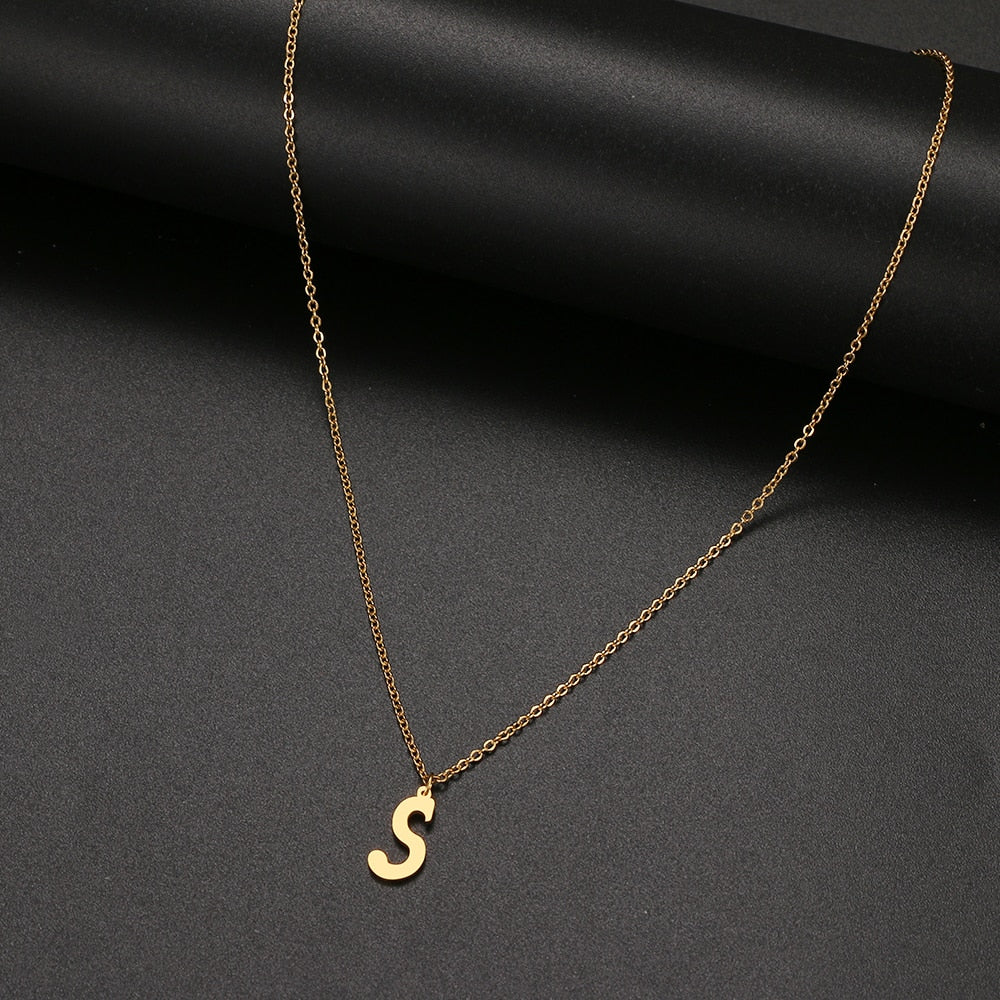 Women A-Z Alphabet Letter Pendant Necklaces