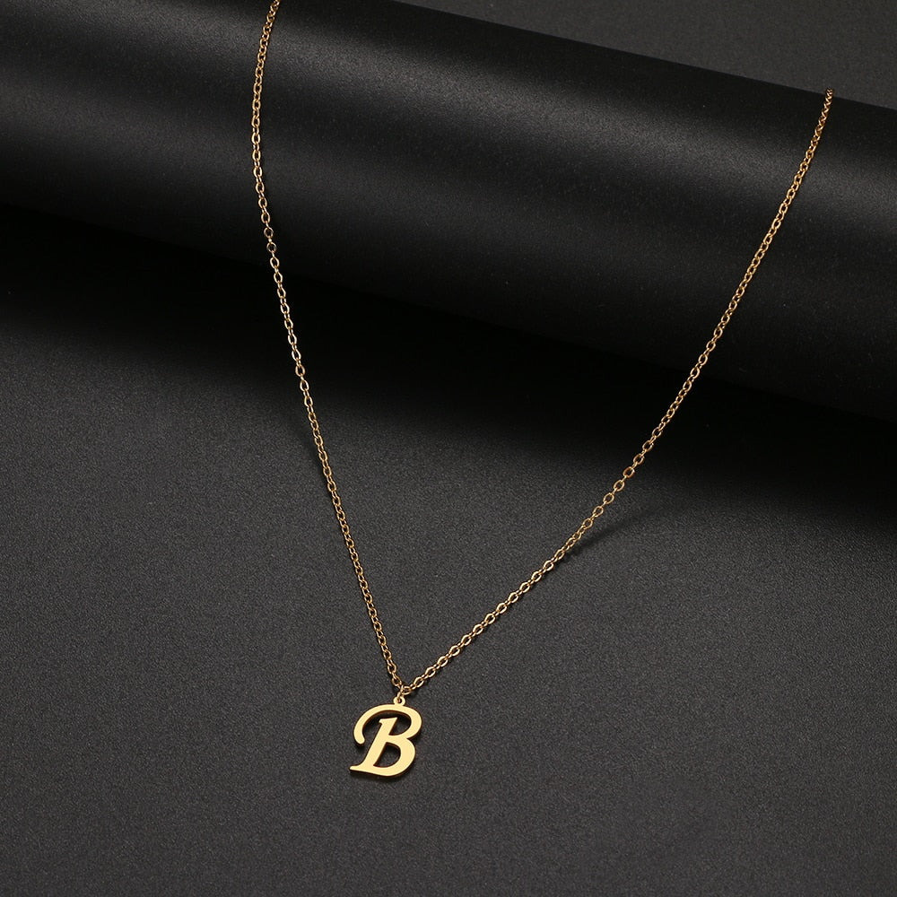 Women A-Z Alphabet Letter Pendant Necklaces