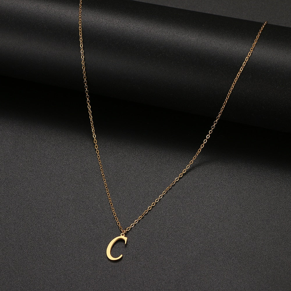 Women A-Z Alphabet Letter Pendant Necklaces
