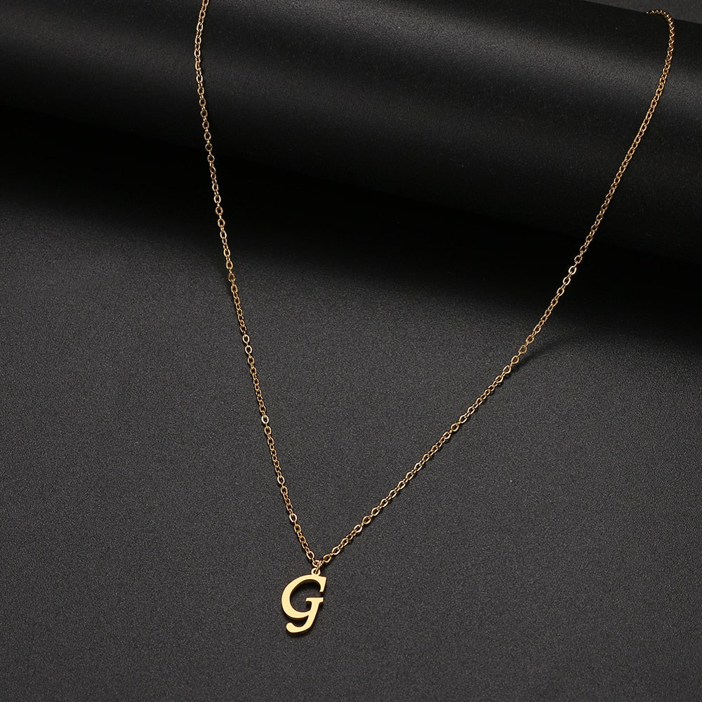 Women A-Z Alphabet Letter Pendant Necklaces