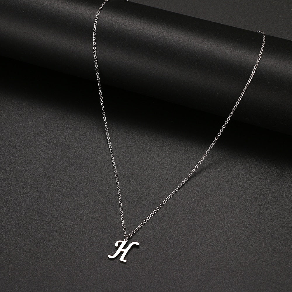Women A-Z Alphabet Letter Pendant Necklaces