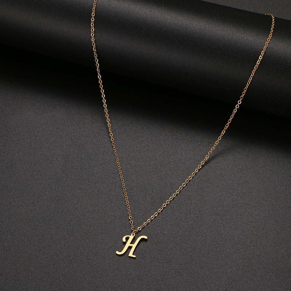 Women A-Z Alphabet Letter Pendant Necklaces