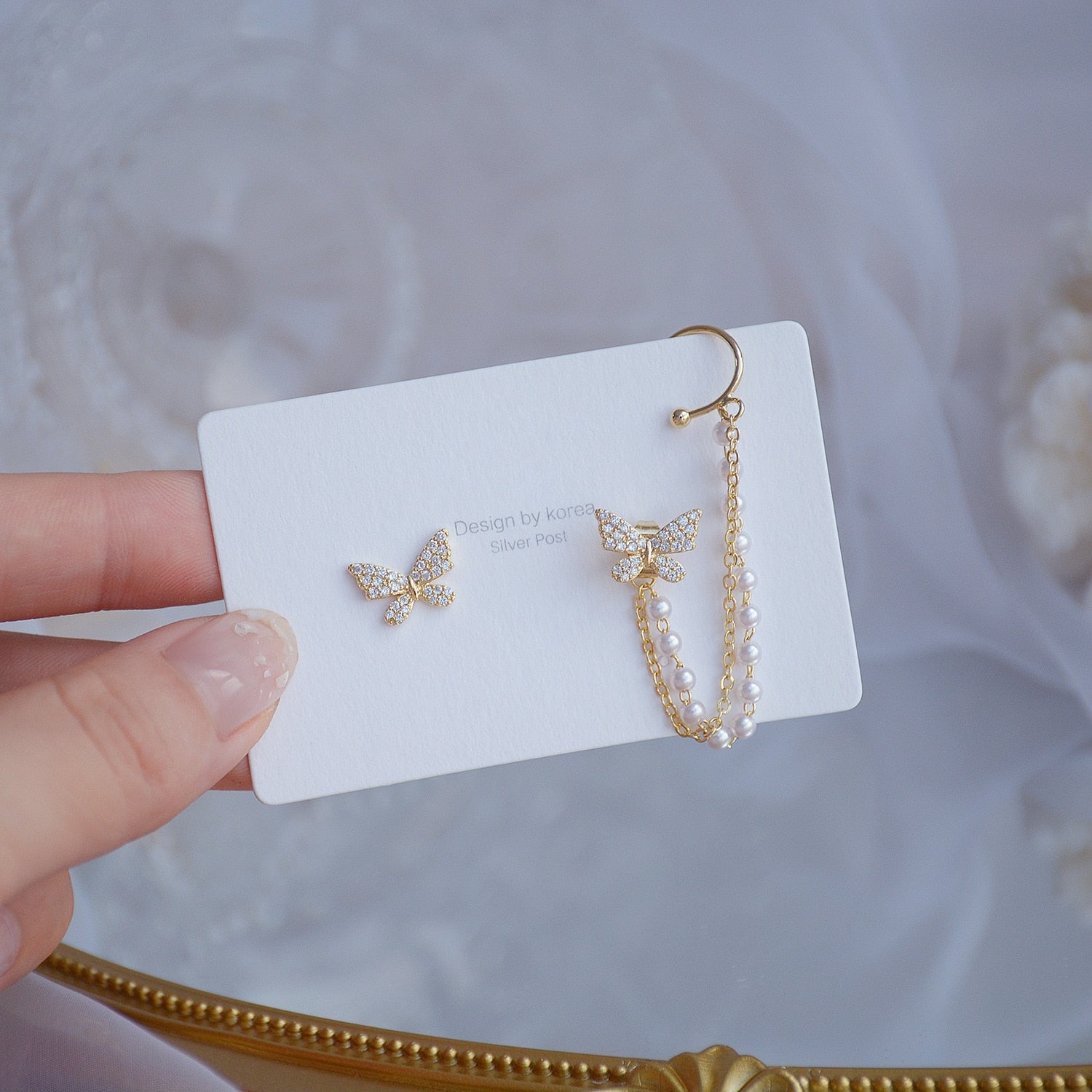 Micro-inlaid Butterfly Wings, Zircon Earrings For Women