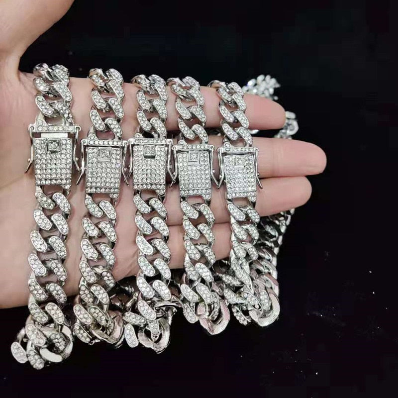 13mm width Miami Cuban Chain HipHop Necklaces