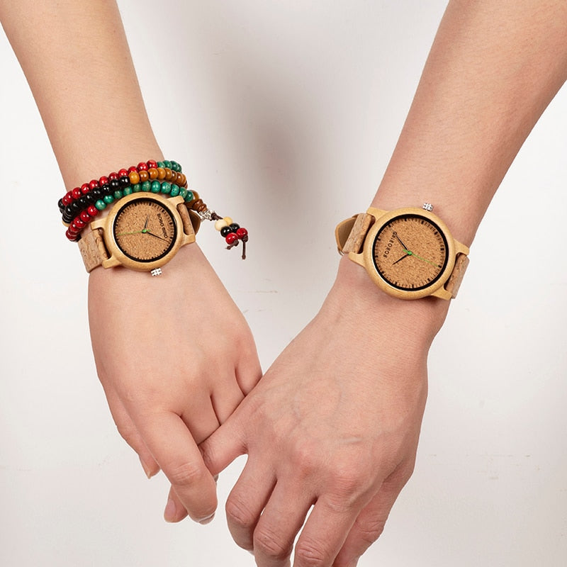 Simple Design Couple Watch Wood Wristwatch Men
